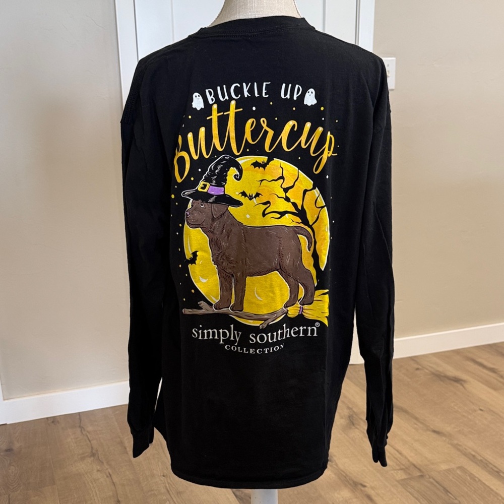 SIMPLY SOUTHERN “BUCKLE UP BUTTERCUP” LONG SLEEVE TEE - Picture 5 of 9